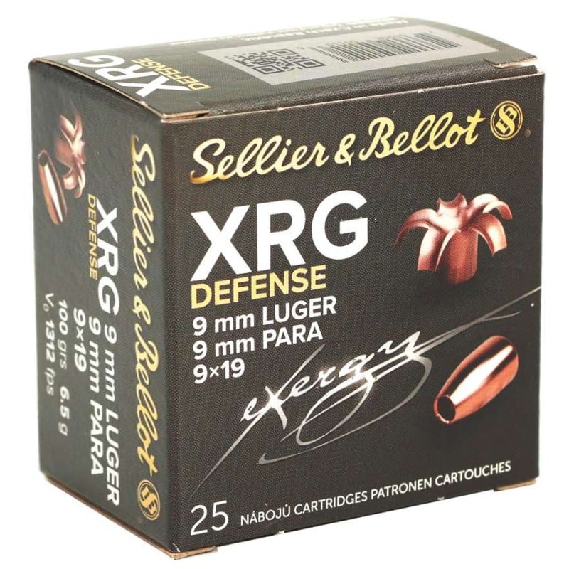 Sellier Bellot Ammo, 9mm Luger Ammo, Solid Copper Hollow Point,