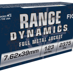 Fiocchi Range Dynamics 7.62x39 123 grain FMJ Full Metal Jacket 2375 FPS (50 rd box)