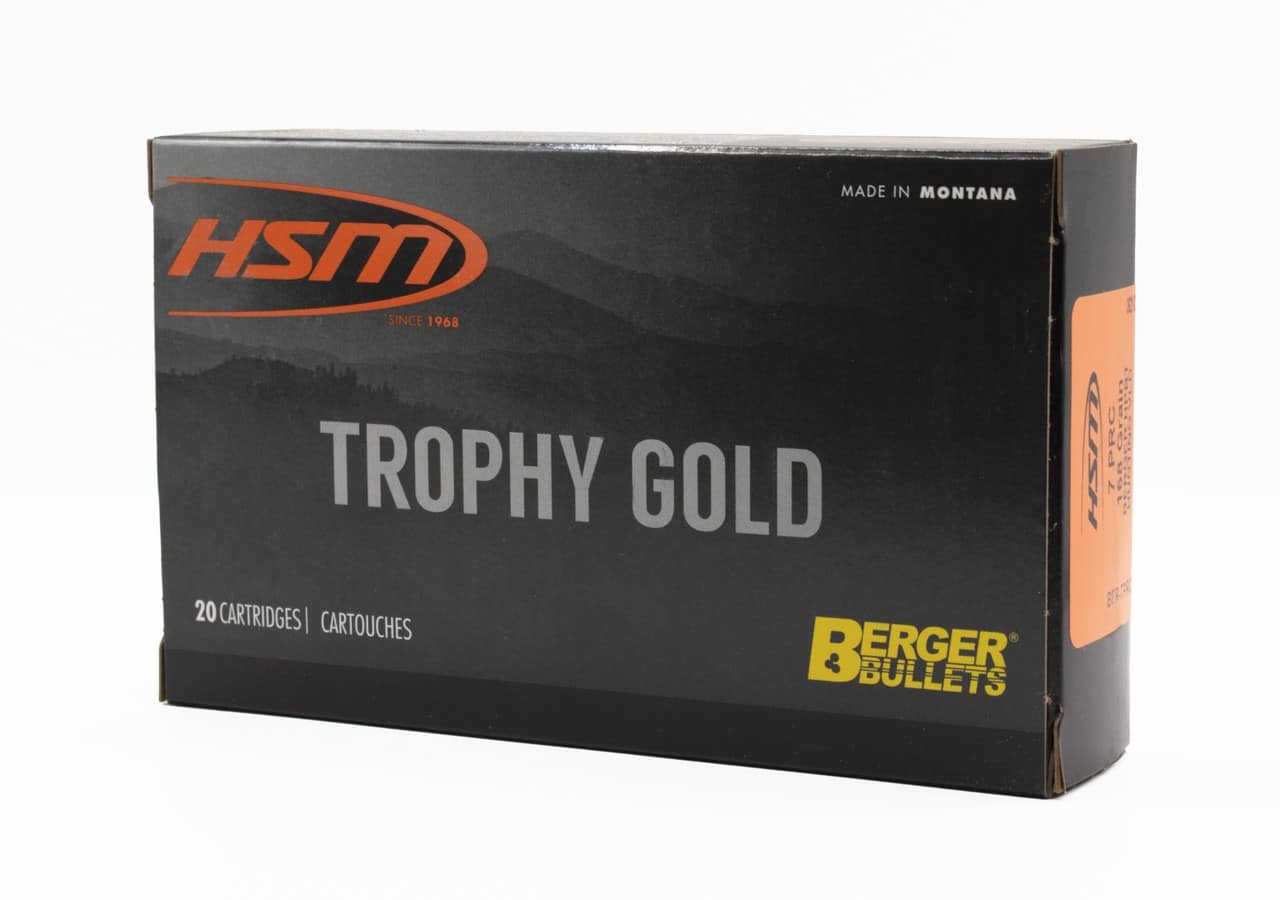 HSM 7mm PRC 168 grain Berger VLD Very Low Drag (20 rd box)