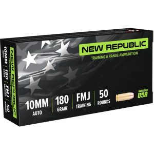 New Republic 10mm 180 grain FMJ Full Metal Jacket 50 rd box FREE SHIPPING (1000 rd case)