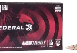 Federal American Eagle .223 REM 55 grain FMJ Full Metal Jacket 20 rd box FREE SHIPPING (500 rd case)