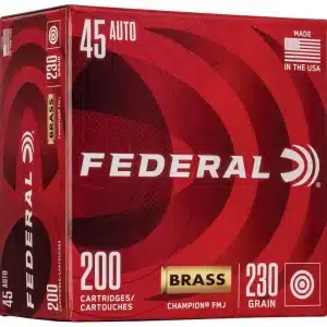 Federal Champion .45 acp 230 grain FMJ Full Metal Jacket 200 rd Bulk Pack x 5 FREE SHIPPING (1000 rd case)