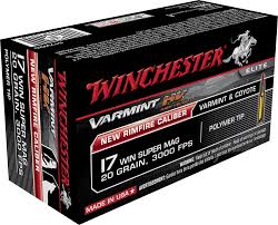 Winchester .17 WSM Winchester Super Mag 20 grain 3000 FPS (50 rd box)