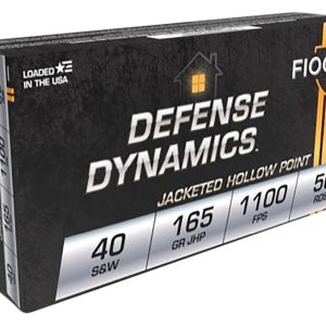 Fiocchi Defense Dynamics .40 S&W 165 grain JHP Jacketed Hollow Point (50 rd box)