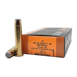 HSM 45-70 GOVT +P 400 grain Speer JFN Jacketed Flat Nose FACTORY BLEMISHED (20 rd box)