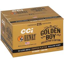 CCI Henry Golden Boy .22 LR 36 grain Copper-Plated Hollow Point 1260 FPS (275 rd box)