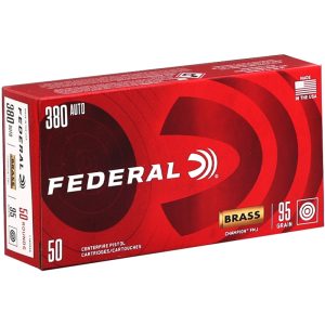 Federal Champion .380 acp 95 grain FMJ Full Metal Jacket (50 rd box)