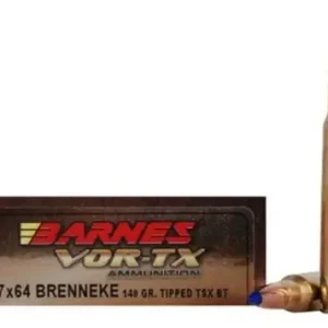 Barnes Vor-TX Euro 7x64 Brenneke 140 grain Tipped TSX TTSX Lead Free (20 rd box)